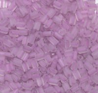 50g 5x4x2mm Matte Violet Lined Crystal Tile Beads